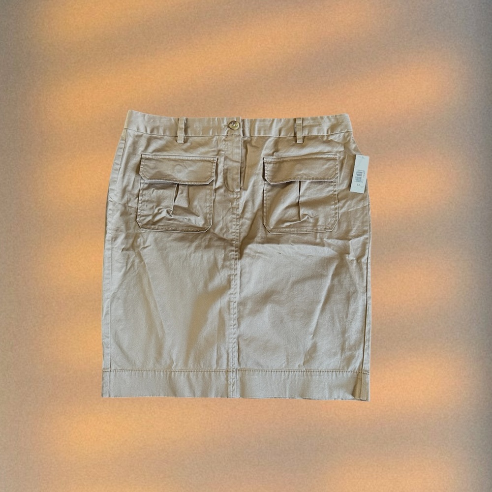 Old Navy Tan Stretch Midi Skirt